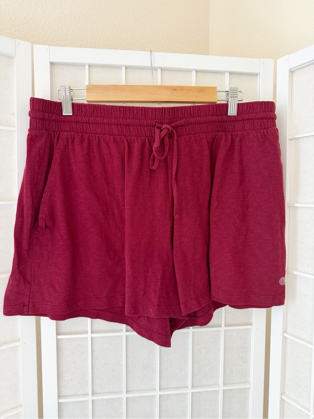 NWT American Eagle Burgundy Red Knit Casual Lounge Shorts Large